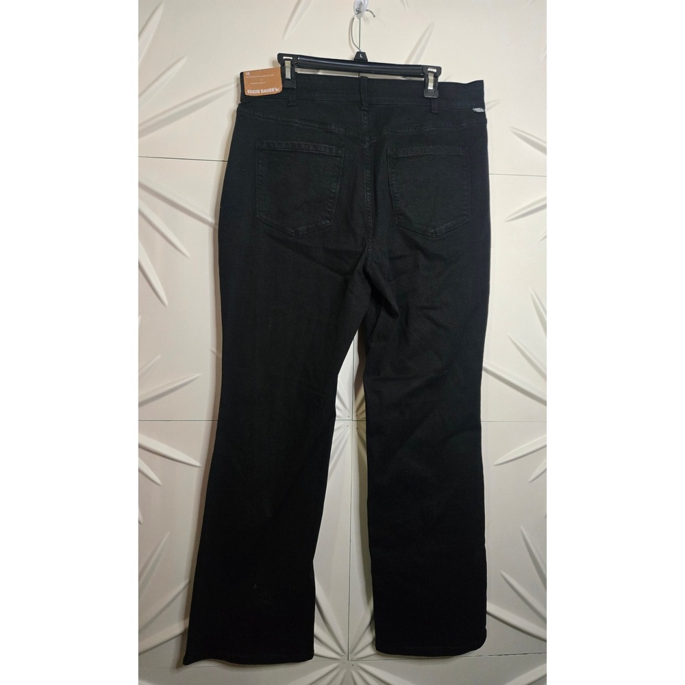 Eddie Bauer Venture Stretch High Rise Bootcut Jeans Black 18W Plus NWT - Picture 2 of 4
